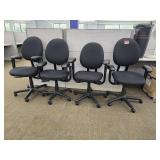 (4) Black Office Chairs