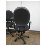 (2) Black Adjustable Office Chairs