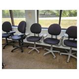 (8) Office Chairs, Varying Colors And Styles