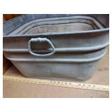 Vintage Wheeling Galvanized Double Wash Tub