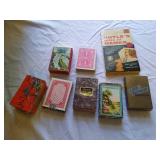 (8) Card games and a card game book.