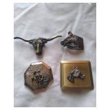 (4) Bolo tie clips.