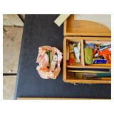 Wooden box w/paining supplies