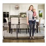 Regalo Deluxe Home Accents Widespan Safety Gate, 74.5 inches Wide x 28 inches Height, Black