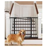 Cumbor 29.7-46 Inch Baby Gate for Stairs, Black