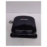 George Foreman 4-Serving Removable Plate Electric Grill and Panini Press, Black