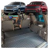 7Deekei for 2018-2024 Ford Expedition/Lincoln Navigator (no Max or L Models) Trunk Mat And Rear Backrest Mat Cargo Liners