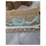 Metal Mermaid Wall Decor with 7 Hooks - Storied Home