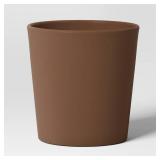 2 PACK*** Aesthetic Plastic Indoor Outdoor Planter Pot Nest Brown 6.4"x6.4" - Threshold: Fade-Resistant, No Assembly