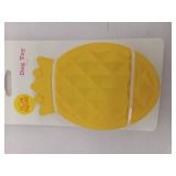 Tough Rubber Pineapple Chew Dog Toy - Yellow - Sun Squad