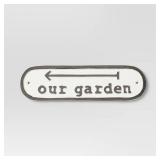 Aluminum Outdoor Patio Garden Sign "Our Garden" - Threshold