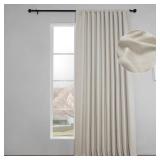 HPD Half Price Drapes Faux Linen Room Darkening Curtains - 96 Inches Long Extra Wide Luxury Linen Curtains for Bedroom & Living Room (1 Panel), 100W X 96L, Birch - Retail: $82.21