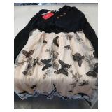 PatPat Dress Medium Butterfly Black