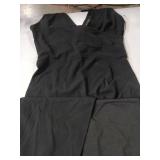 Woosea Sleeveless V Neck Split Cocktail Dress Black Medium