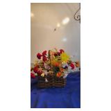 Basket with flower arrangement