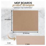 (6Pack) CalPalmy 8 x 12 MDF Boards - 2mm Thick Boards for Carpentry, Interior Design, Hobby Crafts, and More - with Smooth, Unfinished Sides and Sanded Edges