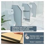 HARELA Urinal Screen Toilet Partition, Wall-Mounted Men