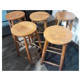 Wood Barstool - 1 per lot