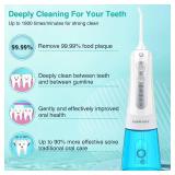 Cordless Water Dental Flosser Teeth Cleaner, INSMART Professional 300ML Tank DIY Mode USB Rechargeable Dental Oral Irrigator for Home and Travel, IPX7 Waterproof 4 Modes Irrigate for Oral Care