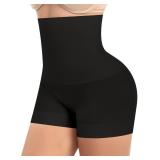 Womens Slip Shorts for Under Dress Seamless Shapewear Boyshorts Tummy Control Panties Shaping Shorts(#2 Black(high Waisted),Medium)