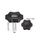 uxcell Clamping Handle Screw Knobs Handle Star Knob M6 x 20mm Male Thread 2pcs