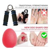 Peradix Hand Grip Strength Trainer, Stress Relief Ball for Adults and Kids, Wrist Rehab Therapy Hand Grip Equipment Ball Squishy Tools - Set of 3 Finger Resistance Exercise Squeezer