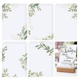 PerKoop 50 Pieces 4 x 6 Inches Note Cards Greenery Flower Cardstock Blank Printer Paper Decorative Paper Greenery Cards for Wedding Office Home Supplies DIY Drawing(Eucalyptus)