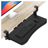 Keyboard Tray Under Desk Pull Out Keyboard & Mouse Tray with Heavy-Duty C Clamp Table Mount,27(32 Including Clamps) x11.8 in Slide Out Platform Computer Drawer/Holder Suitable for Home Office