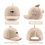 Shark Baby Boys Cap Fashion Cartoon Baseball Cap for Boys Girls Summer Infant Sun Protect Hat 3-18 Months (Beige Shark, 3-18 Months)