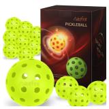 AiteFeir Pickleball Balls - 40 Hole Outdoor Pickleballs, 12 Pack Premium Pickleballs,Sport Outdoor Play, High Bounce & Durable Pickle Balls Christmas Birthday Sports Gift