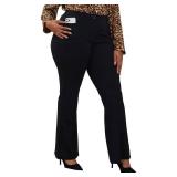 Wrinkle-Free Stretch Dress Pants Plus Size for Women Pull-on Pant Ease into Comfort Office Pant 3XL