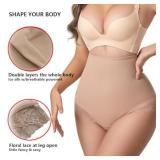 ENEESSI Thong Shapewear For Women Tummy Control Butt Lifting Shapewear High Waisted Body Shaper Womens Thong Underwear Large