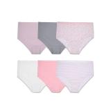 Fruit of the Loom womens Cotton Stretch Panties (Regular & Plus Size) Briefs, Plus Size Brief - 6 Pack Assorted Color, 10 US