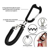 HOTEMIA Phone Tether Lanyard Anti Theft Phone Strap with Carabiner Anti-Drop Outdoor Skiing Hiking Cycling Fishing Climbing fit iPhone and Most Cell Phone (Black+Black)