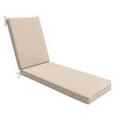 AAAAAcessories Outdoor Chaise Lounge Cushions for Patio Furniture Lounge Chairs, Waterproof Fabric, 80 x 26 x 3 Inch, Beige - Retail: $95.68