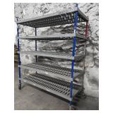 5-Tier Industrial Metal Shelf On Casters