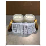 2 pack of 7 oz candles (clean fresh scent) with tons of various labels you can choose from to stick on the candle