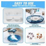 Teexpert Epoxy Resin Crystal Clear: 32oz Epoxy Resin kit 3X Yellowing Resistant Fast Curing for Casting Coating Art DIY Craft Jewelry Wood Table - 2 Part(16oz Resin and 16oz Hardener)