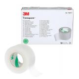 3M Transpore Surgical Tape, 1527-1, 1 in x 10 yd (2.5 cm x 9.1 m), 12 Roll/Carton, 10 Carton/Case