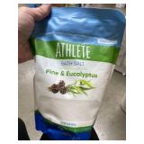 Athlete Bath Salt 32 Ounces Epsom Salt with Natural Lavender, Pine, Peppermint and Eucalyptus Essential Oils Plus Vitamin C in BPA Free Pouch with Easy Press-Lock Seal