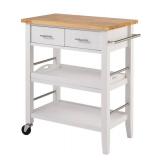 Trinity Wood Kitchen Cart - Small Crack on Corner