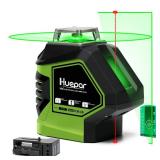 Self-Leveling Green Laser Level with Magnetic Base, 360Â° Horizontal Line, Vertical Beam, and Plumb Dots - 621CG - Retail: $109.99