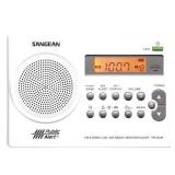 Sangean PR-D9W Portable Am/FM/NOAA Alert Radio with Rechargeable Battery, White, One Size