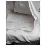 Mayfair Linen King Size Cotton Sheets Set - 500 Thread Count 4 PC 100% Cotton Sheets for King Bed, 16 in Deep Pocket King Size Cotton Sheets Set for Hot Sleepers, Luxury Hotel Cooling Sheets (White)