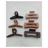 Vsiopy 6pcs Medium Large Matte Square Claw Hair Clips for Women: Versatile Styling for Thick & Thin Hair