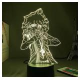 USB 3D Anime Illusion Lamp Nagito Komaeda Led Night Light Lamp for Bedroom Decoration 7 Color Touch/Remote Control 16 Colors Acrylic Neon Lamp Kids Birthday Gift