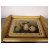 Antique Collectible wood tray pears