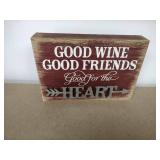 Antique Collectible Good Wine Good Friends home decor