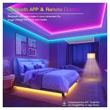 GUPUP LED Strip Lights,Rope Lights,Bluetooth APP Control,Color Changing Light Strip,Lights sync with Music,para cuarto,LED Lights for Bedroom...