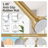 YNL Shower Curtain Rod 34-82 Inches (2.8-6.8ft) Adjustable Gold Shower Rod No Drilling, Non-Slip, Never Rust, Stainless Steel, Suitable for Bathroom Window, Gold